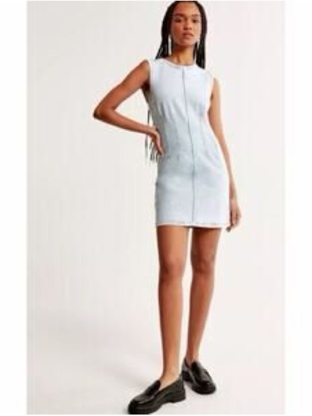 NEVER WORN Abercrombie & Fitch Light Blue Denim Sleeveless Mini Dress (XSPetite)
